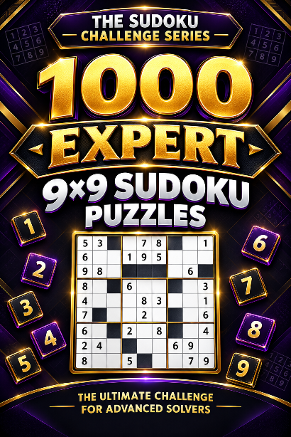 1000 EXPERT 9×9 SUDOKU PUZZLES cover