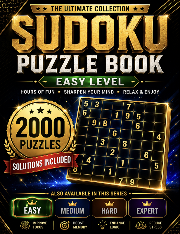 Sudoku Puzzle Book Easy cover