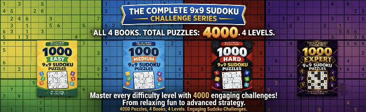 THE SUDOKU CHALLENGE SERIES: 4,000 Classic 9×9 Sudoku Puzzles