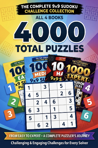 THE SUDOKU CHALLENGE SERIES: 4,000 Classic 9×9 Sudoku Puzzles